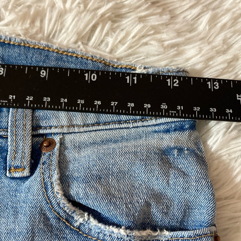 Abercrombie & Fitch Blue High Rise Distressed Jeans - Picture 10 of 12